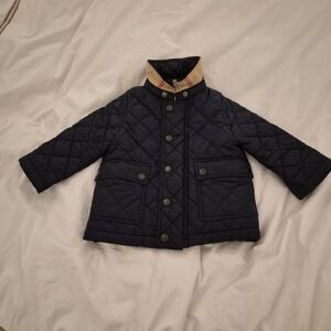 Burberry Dark Blue Quilted Kids Puffer Jacket 9M